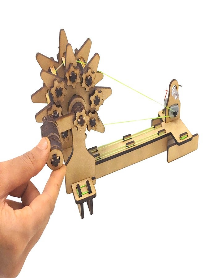 StepsToDo Spinning Wheel Generator Kit |DIY Charkha Generator | Mechanical DC Generator Making Kit | DC Generator Demonstration Model | Science Project Kit - Image 2